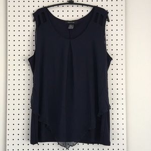 Adele & May Navy Blue Sleeveless Blouse
